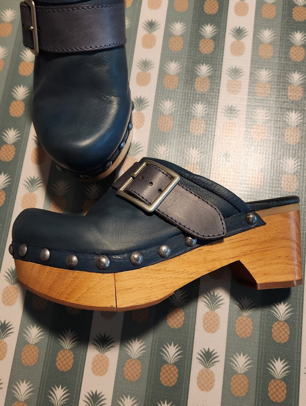 Free People Culver City Clogs in Denim - Picture 4 of 9